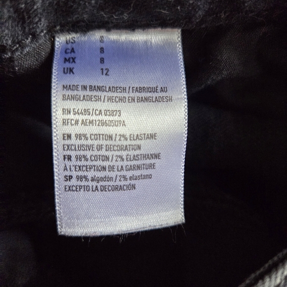 American Eagle Black High Rise Festical Shorts Size 8 - Picture 6 of 7